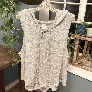 Free People Sleeveless Lace-Up Hoodie Pullover - Never Worn!